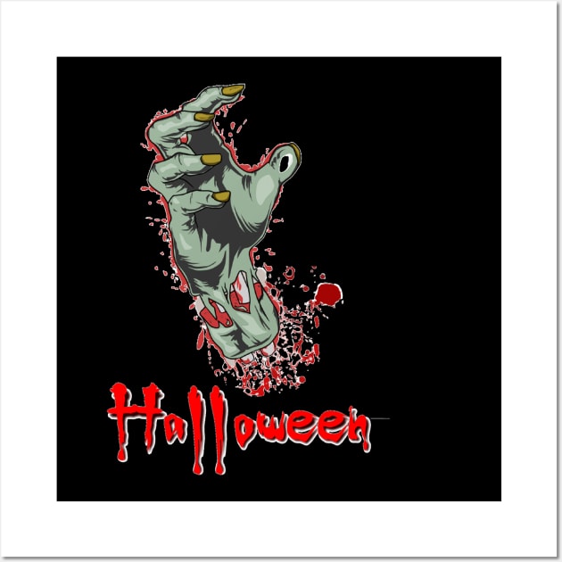 halloween vintage scary Hand Wall Art by sayed20